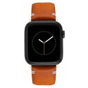 BXJ[g Y rv ANZT[ Men's Honey Brown Smooth Leather Band Compatible with 42/44/45/Ultra/Ultra 2 Apple Watch Honey Brown