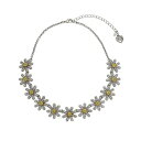 ベッツィジョンソン レディース ネックレス・チョーカー・ペンダントトップ アクセサリー Faux Stone Daisy Bib Necklace Yellow, Rhodium