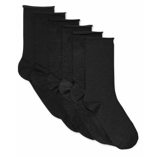 t[ fB[X C A_[EFA Women's 6 Pack Roll-Top Trouser Socks Black Assorted