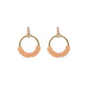 h[oCVF[V[K fB[X sAXCO ANZT[ Pink Seedbead Wrapped Ring Earrings Gold