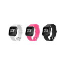 |bV ebN Y rv ANZT[ Unisex Fitbit Versa Assorted Silicone Watch Replacement Bands - Pack of 3 Multi