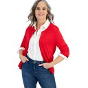 スタイルアンドコー レディース ニット セーター アウター Women 039 s Button-Up Cardigan, Regular Petite, Created for Macy 039 s Gumball Red