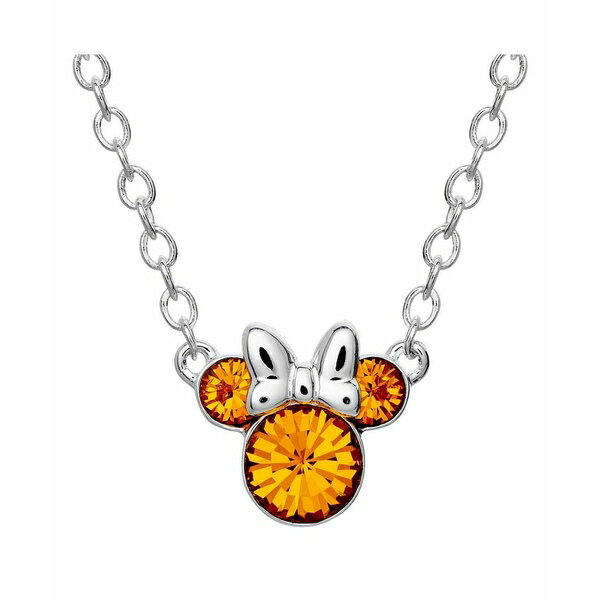 ディズニー レディース ネックレス チョーカー ペンダントトップ アクセサリー Minnie Mouse Birthstone Necklace November - topaz brown