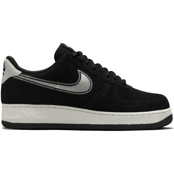 Nike ʥ  ˡ Nike Air Force 1 Low '07 LV8 Black Sail Embroidered Swoosh ...