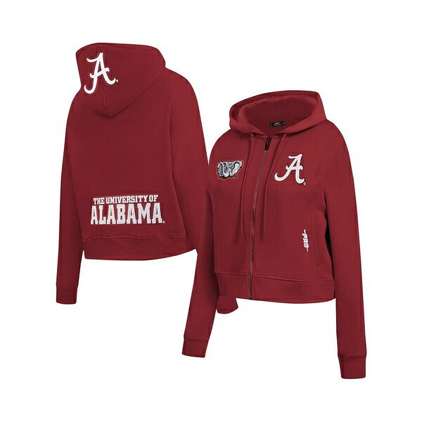 プロスタンダード レディース ジャケット&ブルゾン アウター Women'sCrimson Alabama Crimson Tide Game Day Sequin Full-Zip Hooded Jacket Crimson