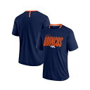 ファナティクス メンズ シャツ トップス Men's Navy Denver Broncos Defender Fade Slant T-Shirt Navy(4)