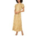 パーカー レディース ワンピース トップス Women's The Rose Round-Neck Flutter-Sleeve Dress Dandelion