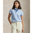 ラルフローレン レディース カットソー トップス Women's Classic-Fit Mesh Polo Shirt Office Blue