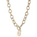 ラルフローレン レディース ネックレス・チョーカー・ペンダントトップ アクセサリー Gold-Tone Polished Link Logo Disc 17