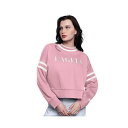スターター レディース パーカー・スウェットシャツ アウター Women's Pink Philadelphia Eagles Power Play Cropp...