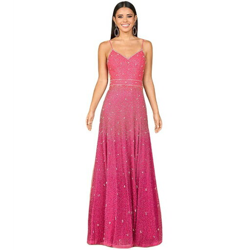 ララ レディース ワンピース トップス Women's Ombre Beaded Gown - OUTLET Pink ombre ララ レディース ワンピース トップス Women's Ombre Beaded Gown - OUTLET Pink ombre