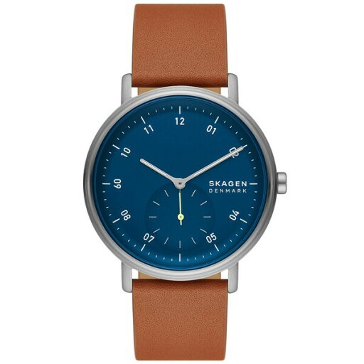 スカーゲン メンズ 腕時計 アクセサリー Men's Kuppel Quartz Three Hand Brown Leather Watch, 44mm Brown スカーゲン メンズ 腕時計 アクセサリー Men's Kuppel Quartz Three Hand Brown Leather Watch, 44mm Brown