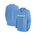 ジョーダン メンズ パーカー・スウェットシャツ アウター Men's Carolina Blue North Carolina Tar Heels 2024 Sideline Pullover Wind shirt Blue