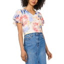 ヴィンスカムート レディース カットソー トップス Women's Floral-Print Flutter-Sleeve Top Ultra White(4)