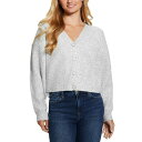 ゲス レディース ニット&セーター アウター Women's Riley Sequined Cardigan Light Melange Grey
