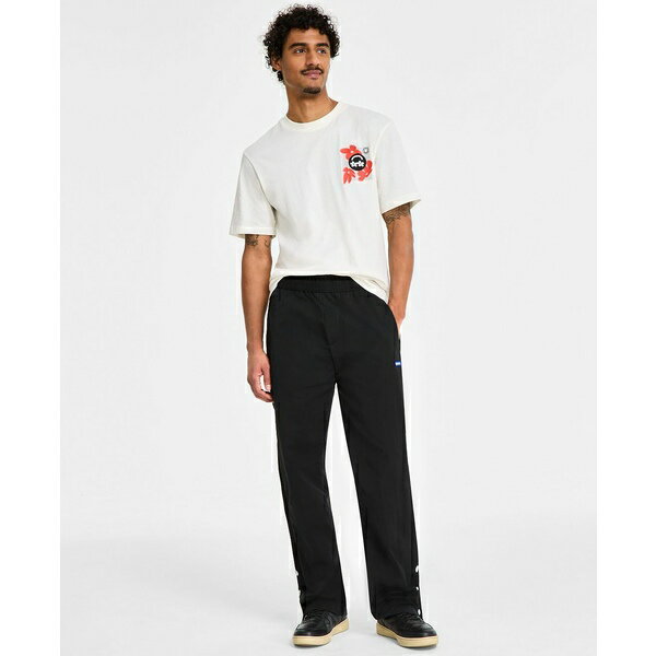 ヒューゴボス メンズ カジュアルパンツ ボトムス Men's Baggy-Fit Casual Trousers Black
