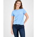 トミーヒルフィガー レディース カットソー トップス Women's X NYC Cotton Graphic T-Shirt Sugarplum Blue(4)