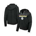 47ブランド レディース カットソー トップス Women's Black Pittsburgh Steelers Color Rise Kennedy Pullover Hoodie Black(4)