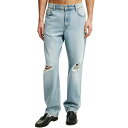 コットンオン メンズ デニムパンツ ボトムス Men's Baggy Jean Reckless blue rip