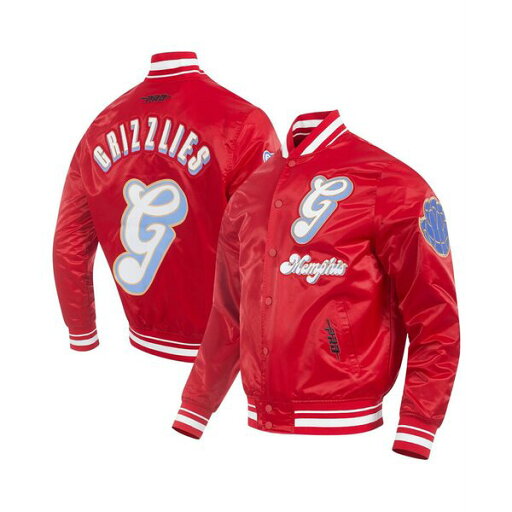 プロスタンダード メンズ ジャケット&ブルゾン アウター Men's Red Memphis Grizzlies 2024/25 City Edition Chenille Satin Full-Snap Jacket Red プロスタンダード メンズ ジャケット&ブルゾン アウター Men's Red Memphis Grizzlies 2024/25 City Edition Chenille Satin Full-Snap Jacket Red