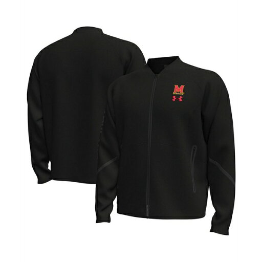 アンダーアーマー メンズ ジャケット&ブルゾン アウター Men's Black Maryland Terrapins Unstoppable Full-Zip Bomber Jacket Black アンダーアーマー メンズ ジャケット&ブルゾン アウター Men's Black Maryland Terrapins Unstoppable Full-Zip Bomber Jacket Black