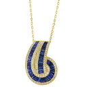 エフィー コレクション レディース ネックレス・チョーカー・ペンダントトップ アクセサリー EFFY Sapphire (2-1/3 ct. t.w.) & D...