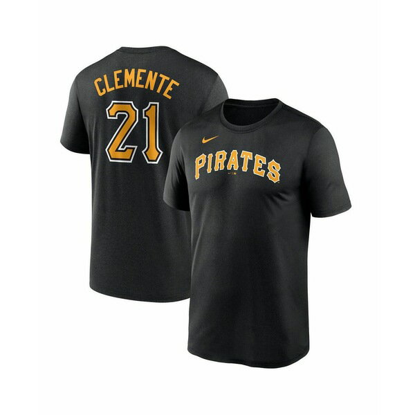 ʥ   ȥåץ Men's Roberto Clemente Black Pittsburgh Pirates Legen...