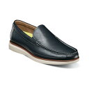 フローシャイム メンズ スリッポン・ローファー シューズ Men's Tropics Moc Toe Venetian Loafer Navy