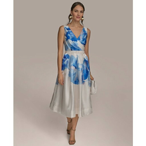 ダナ キャラン ニューヨーク レディース ワンピース トップス Women's Printed A-Line Dress Cielo Multi ダナ キャラン ニューヨーク レディース ワンピース トップス Women's Printed A-Line Dress Cielo Multi