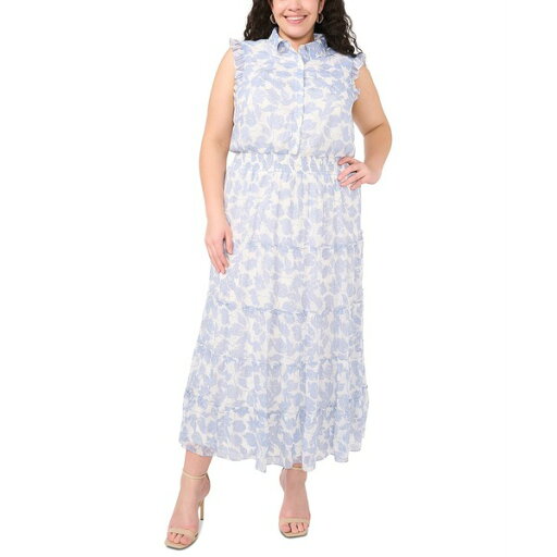 ミスク レディース ワンピース トップス Plus Size Floral-Print Tiered Maxi Dress Rainwash ミスク レディース ワンピース トップス Plus Size Floral-Print Tiered Maxi Dress Rainwash