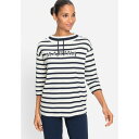 オルセン レディース パーカー・スウェットシャツ アウター Women's Nautical Striped Jersey Top Ink blue
