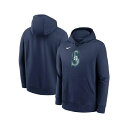 ナイキ メンズ パーカー・スウェットシャツ アウター Men's Navy Seattle Mariners Logo Club Fleece Pullover...