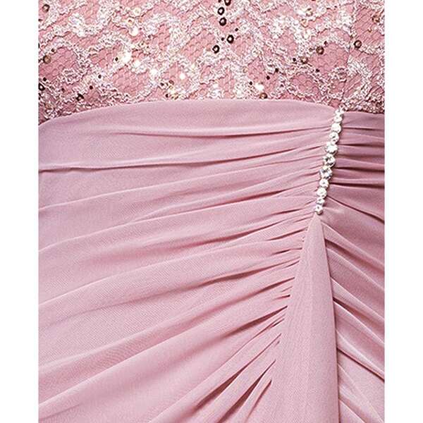 ベッツィ アンド アダム レディース ワンピース トップス Petite Draped Lace Back Gown Rose