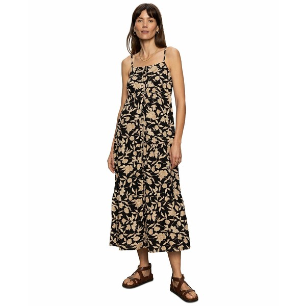 サンクチュアリー レディース ワンピース トップス Women's Cotton Tiered Picot Maxi Dress Bandana Print