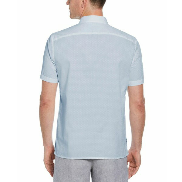 ペリーエリス メンズ シャツ トップス Men's Dobby-Weave Shirt Kentucky Blue