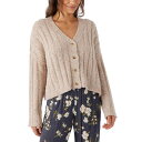 オニール レディース ニット&セーター アウター Juniors' Ferris V-Neck Ribbed Cardigan Sweater Oatmeal ...