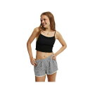 コットンオン レディース カットソー トップス Women's Chloe Shirred Cami Black