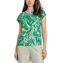 ジョーンズニューヨーク レディース カットソー トップス Women's Printed Cap-Sleeve Top Kelly / Jones White