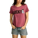 ラッキーブランド レディース カットソー トップス Women's Cotton Mickey Lucky Logo Graphic T-Shirt Rose Dust