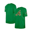 ニューエラ メンズ シャツ トップス Men's Kelly Green Atlanta Braves St. Patrick's Day Shamrock Fill T-Shirt Kelly Green(4)