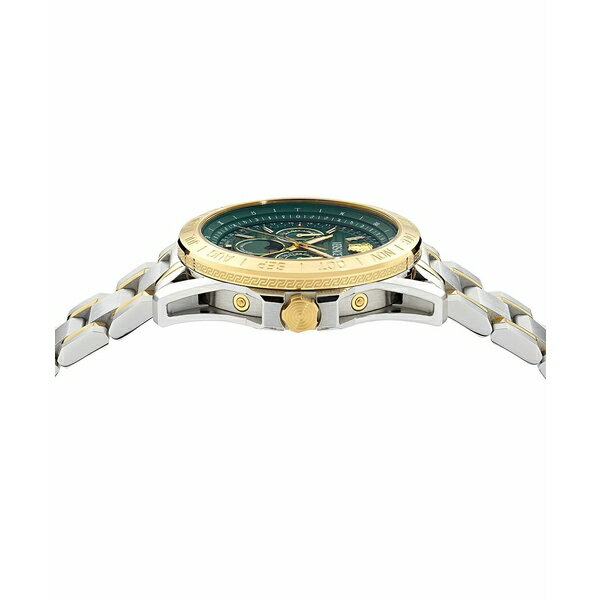 ヴェルサーチ メンズ 腕時計 アクセサリー Men's Swiss V-Galaxy Moonphase Two-Tone Stainless Steel Bracelet Watch 43mm Two Tone