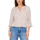 ヴィンスカムート レディース カットソー トップス Women's Printed Split-Neck 3/4-Sleeve Top New Ivory(4)