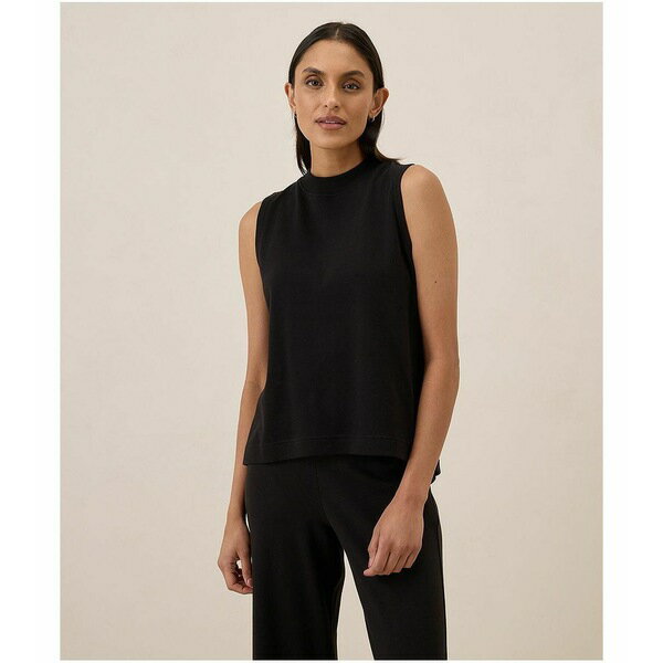 パクト レディース カットソー トップス Women's Organic Cotton Airplane Mock Neck Shell Black