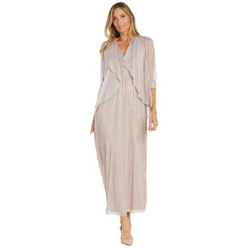 アールアンドエムリチャーズ レディース ワンピース トップス Women's Chiffon Jacket 2-Pc. Maxi Dress Blush アールアンドエムリチャーズ レディース ワンピース トップス Women's Chiffon Jacket 2-Pc. Maxi Dress Blush