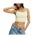 コットンオン レディース カットソー トップス Women's Chloe Shirred Cami Isabelle ditsy lemon icing