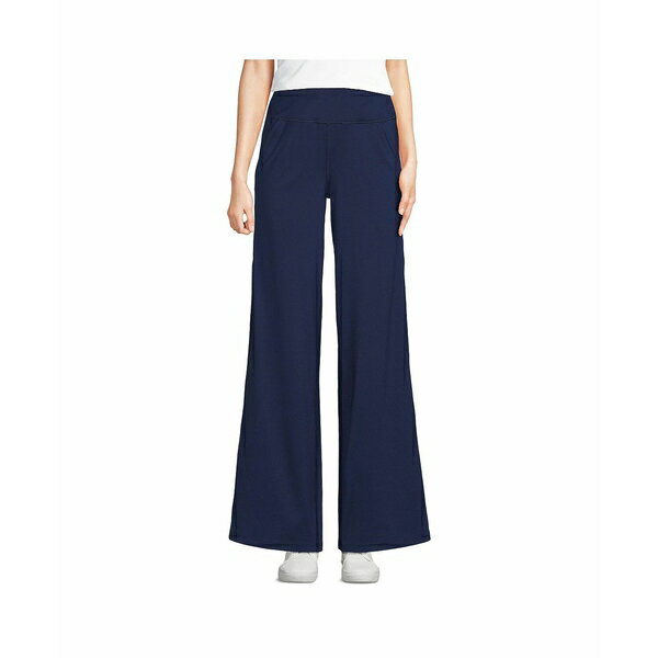 ランズエンド レディース カジュアルパンツ ボトムス Petite Active Hi Impact High Rise Wide Leg Pants Deep sea navy