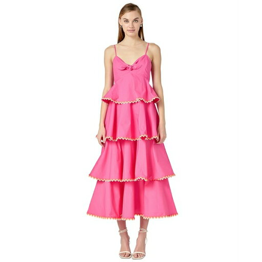 イングリッシュファクトリー レディース ワンピース トップス Women's Cotton Sleeveless Tiered A-Line Dress Hot Pink イングリッシュファクトリー レディース ワンピース トップス Women's Cotton Sleeveless Tiered A-Line Dress Hot Pink