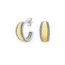 ブリング レディース ピアス&イヤリング アクセサリー Lightweight Dome Round Caviar Bead Edge Two Tone Stu...