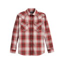 ペンドルトン メンズ シャツ トップス Men's Frontier Long Sleeve Shirt Brick, White plaid
