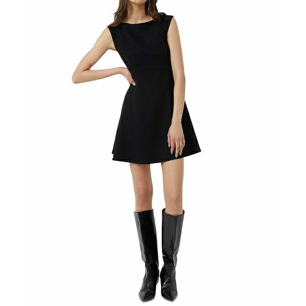 フレンチコネクション レディース ワンピース トップス Women's Whisper Sleeveless Fit & Flare Dress Blackout